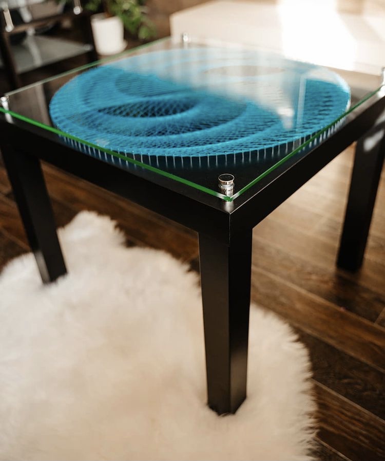 Blue Mandala Coffee Table By Ms Craftie