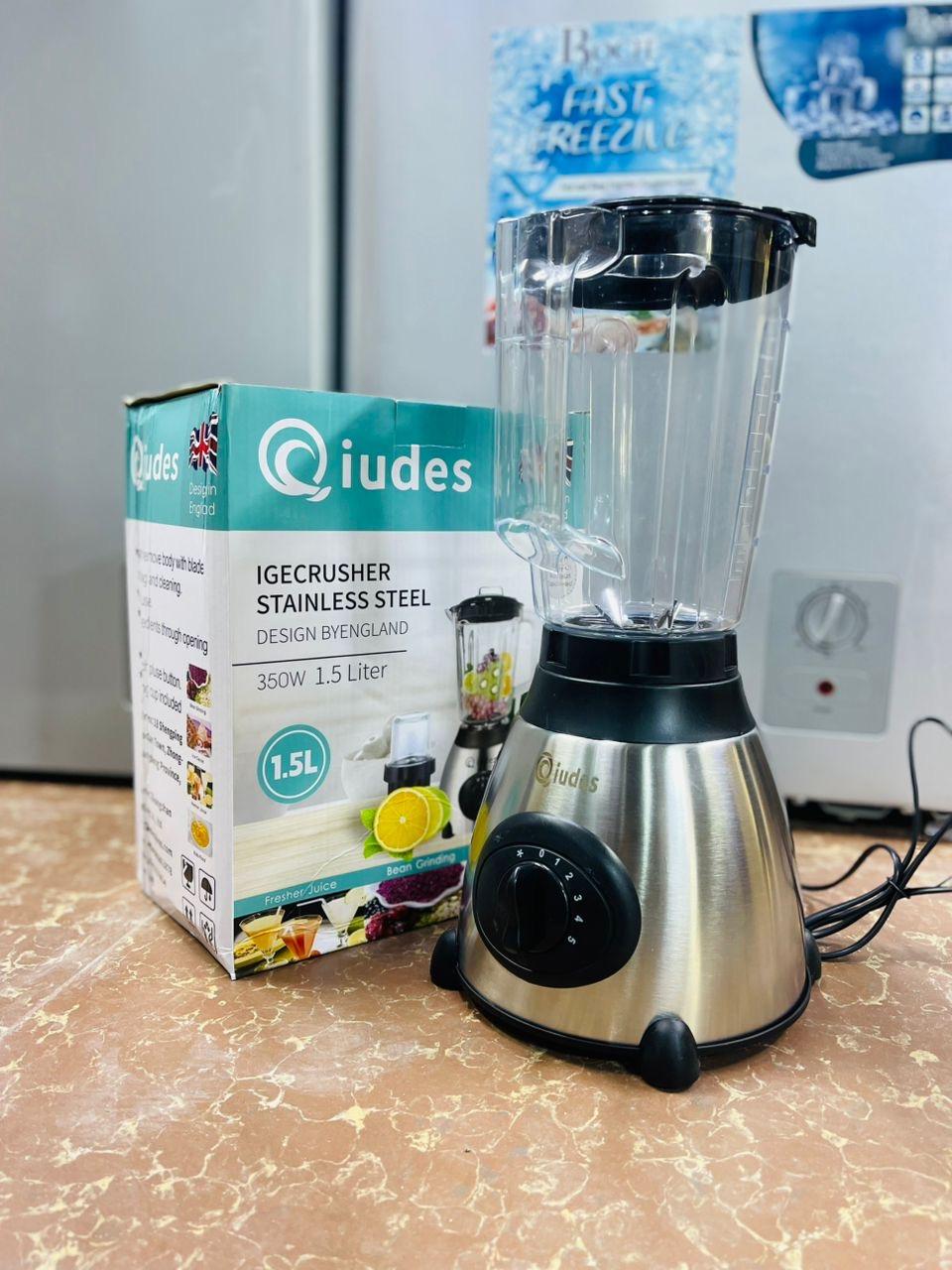 Qiudes 1.5L Stainless Steel Blender (Ice Crusher)