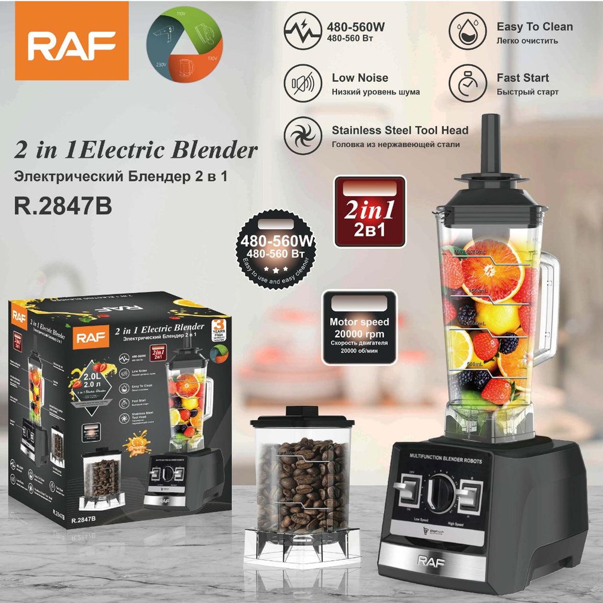 RAF 2-in-1 Multifunction Electric Blender (R2847B)
