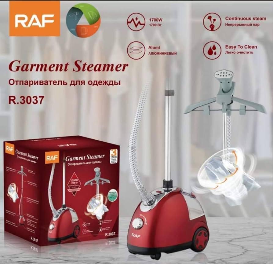RAF Stand Steam Iron R.3037, 1700 Watt, 220v, 50Hz, Red