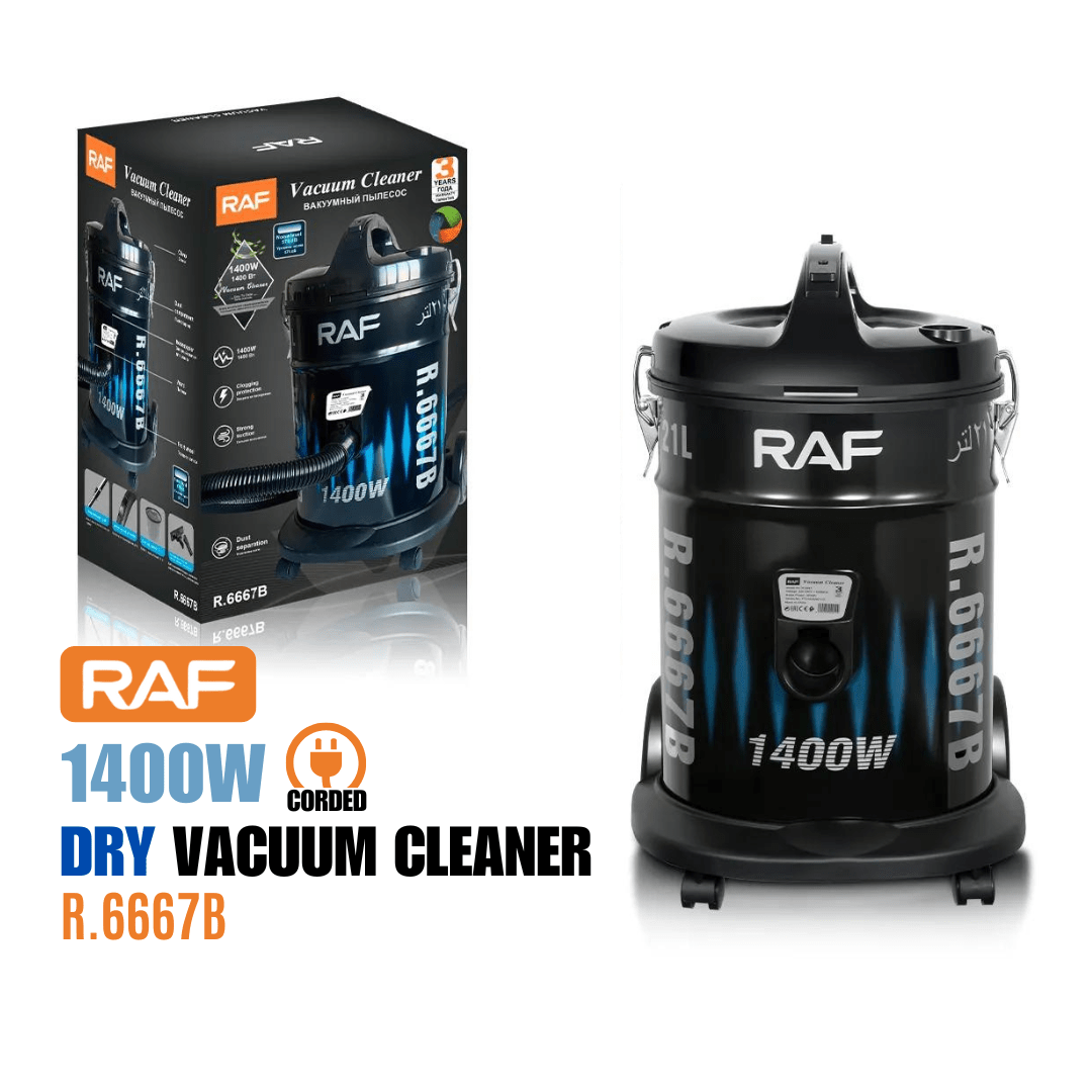 RAF R.6667B 1400W Dry Vacuum Cleaner