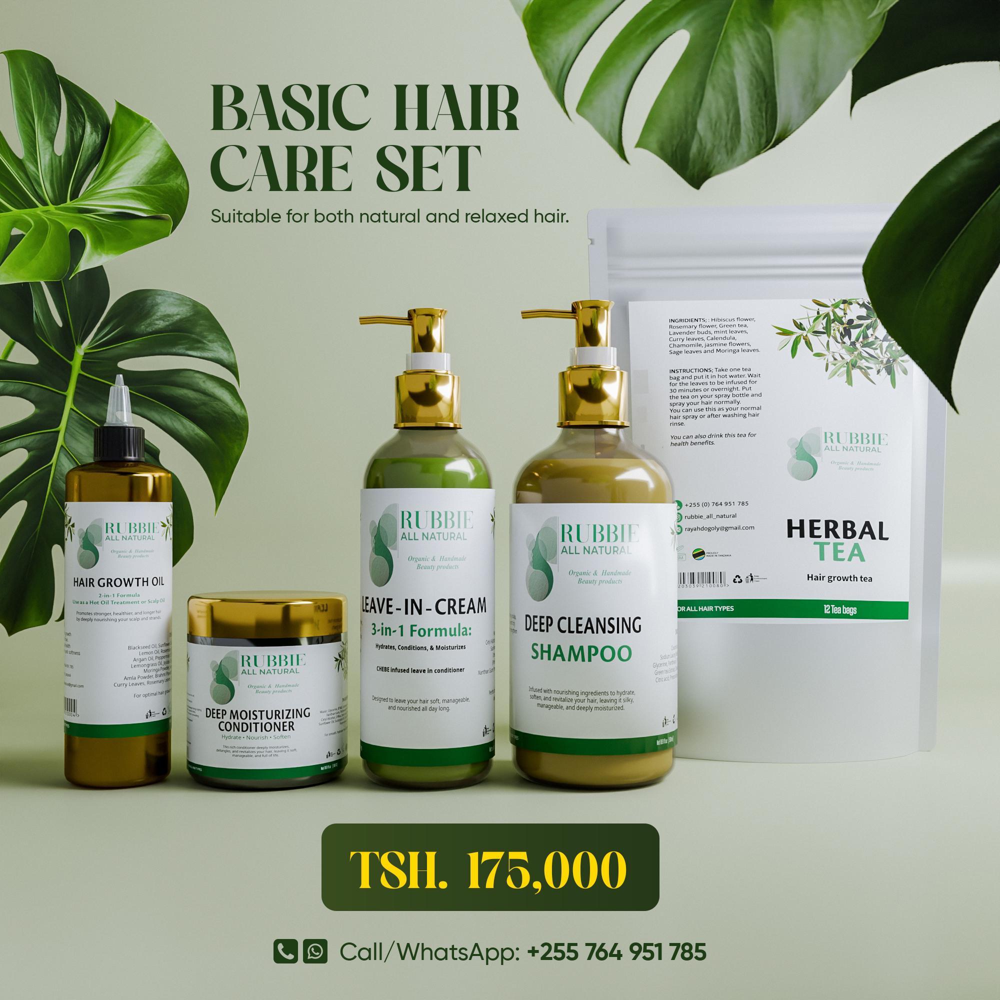 Rubbie All Natural BASIC HAIR CARE SET